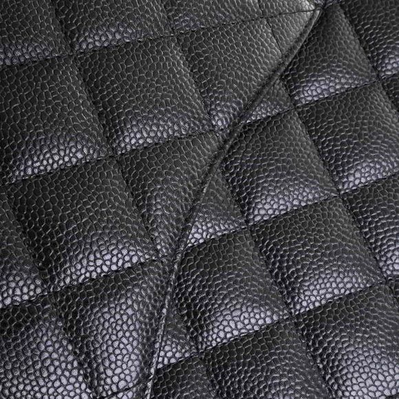 Chanel Caviar Skin Matelasse Here Mark Chain Tote Bag Black - Picture 7 of 8